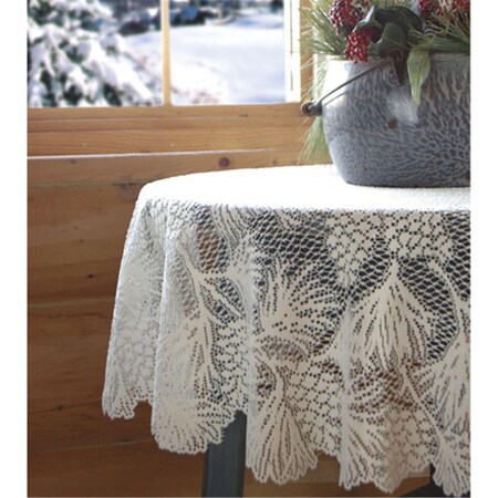 Heritage Lace 48 in. Woodland Round Table Topper WL-4800W